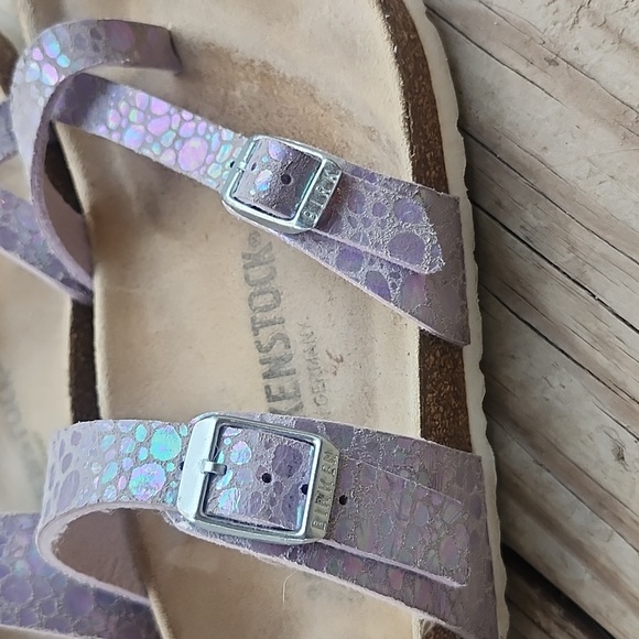 Birkenstock Mayari Lilac Snake Embossed Sandals 7.5 or 38 - Picture 4 of 10